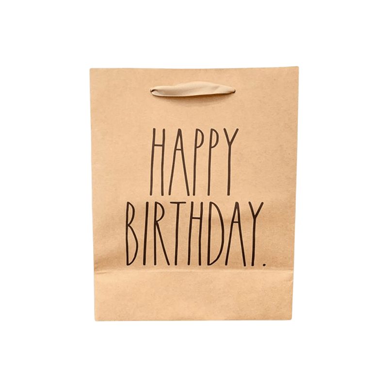Tùy chỉnh in Logo của riêng bạn Túi giấy mua sắm thủ công màu nâu trắng có tay cầm
